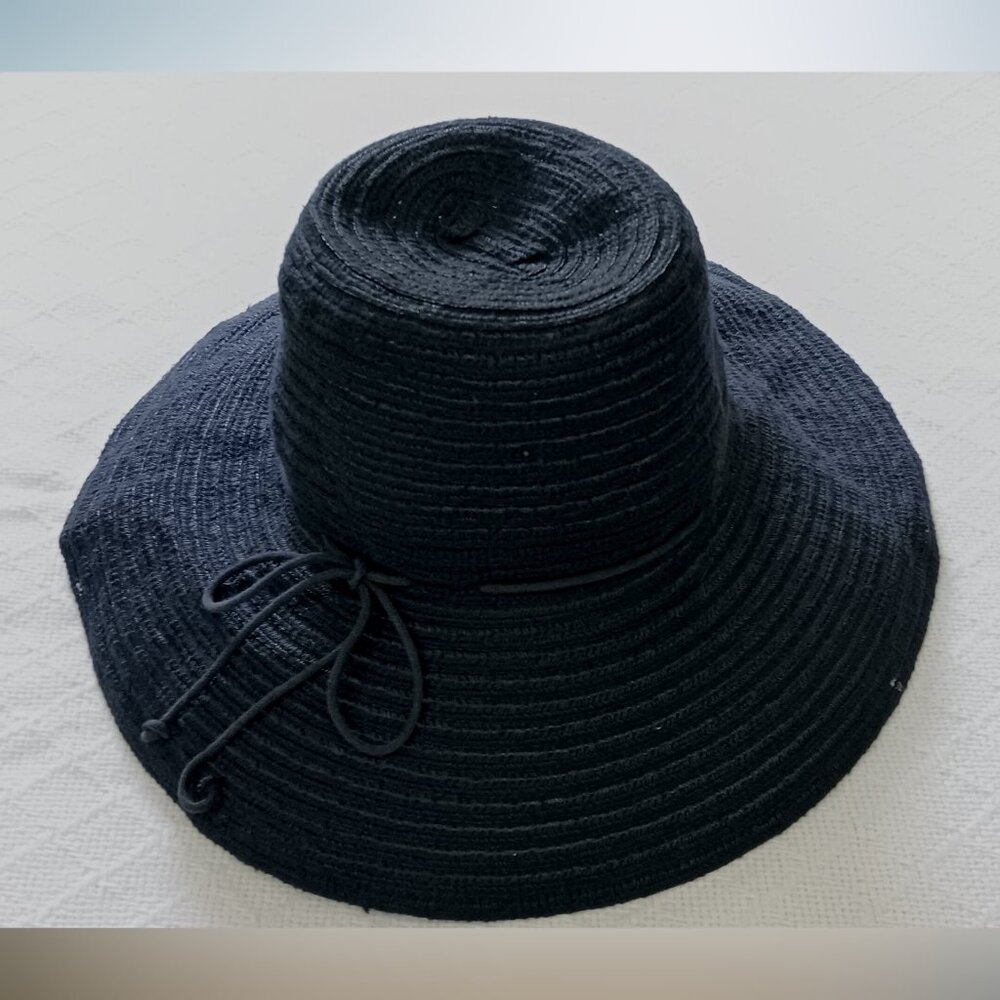 Textured Vintage Women's Sun Hat Laced Black OS